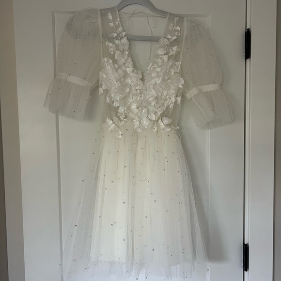 Bridal Short Puff Dress - Picture 4 of 8